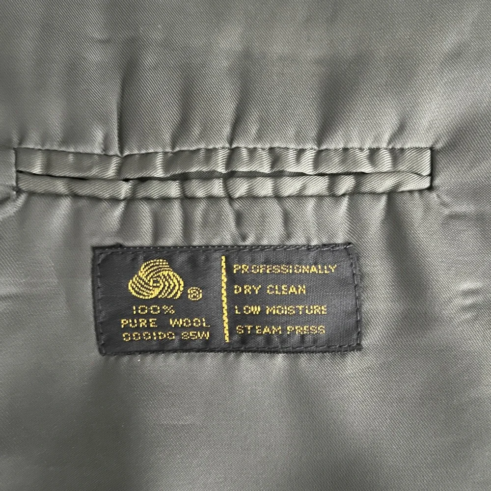 Paulo Solari Suit Mens 46R‎ 36x31 Taupe Brown Solid Double Breasted Wool 7S